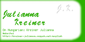 julianna kreiner business card